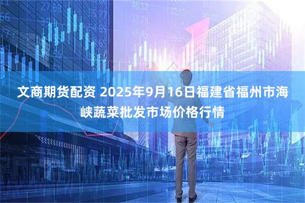 文商期货配资 2025年9月16日福建省福州市海峡蔬菜批发市场价格行情