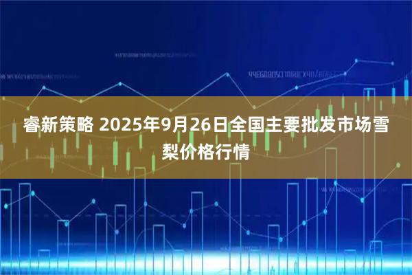 睿新策略 2025年9月26日全国主要批发市场雪梨价格行情