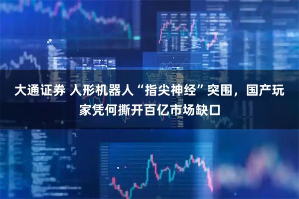 大通证券 人形机器人“指尖神经”突围，国产玩家凭何撕开百亿市场缺口