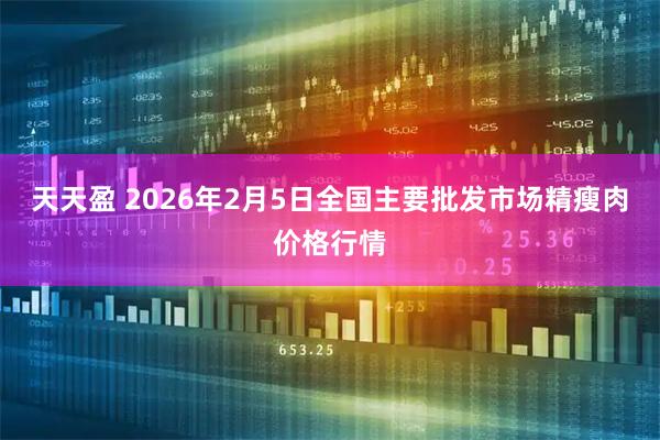 天天盈 2026年2月5日全国主要批发市场精瘦肉价格行情
